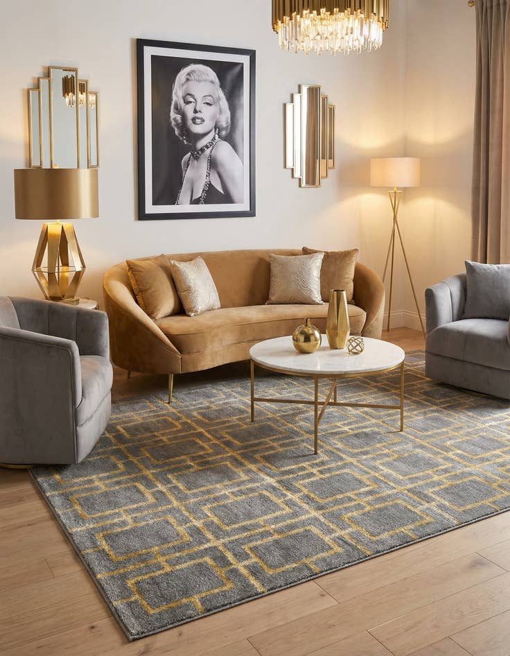 Detail image of 6' x 9'  Marilyn Monroe™ Glam Deco Rug