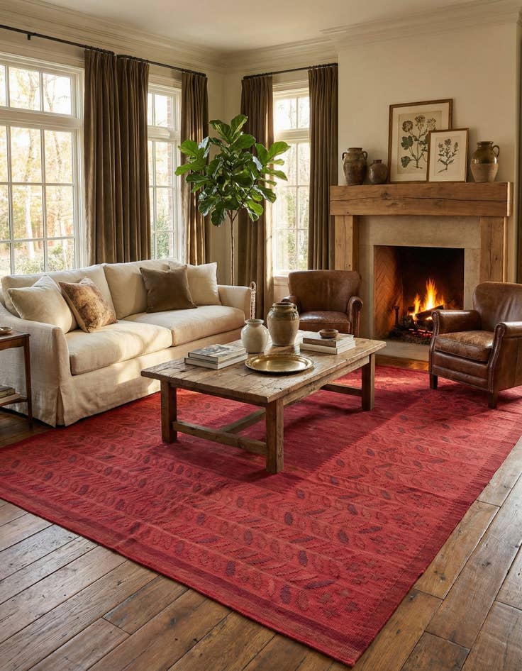 Detail image of 6' 9 x 9' 9  Hand Woven Kilim Fars Wool Rug