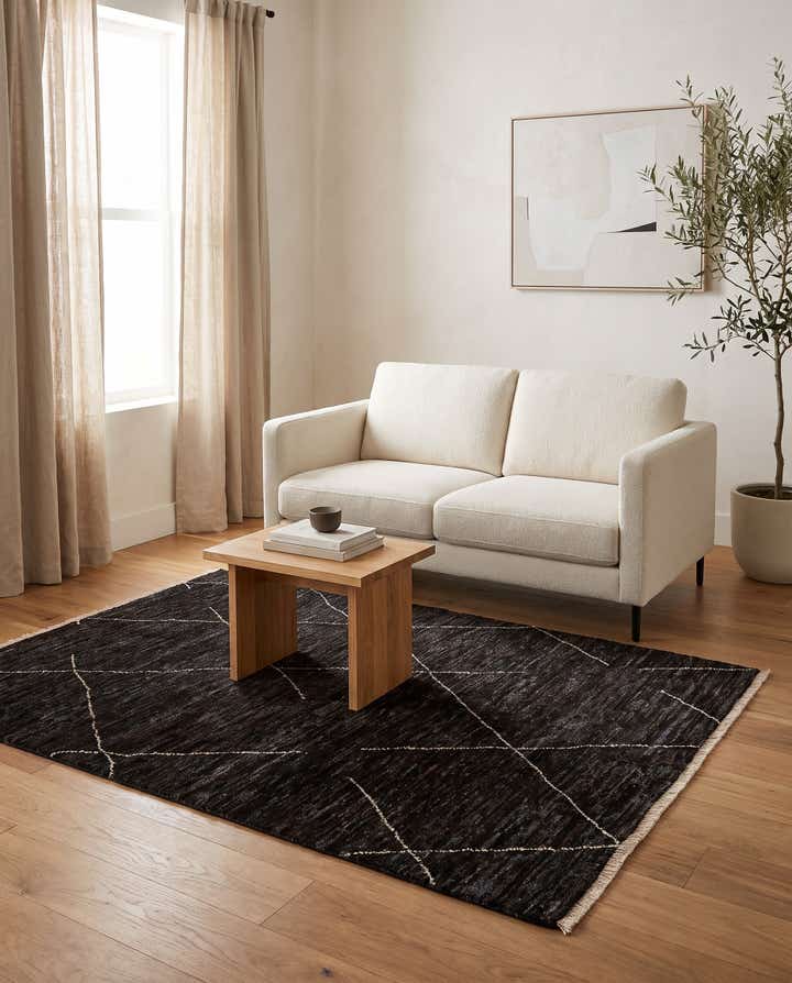 135cm x 200cm Handgeknüpft Marokkanisch Wolle Teppich