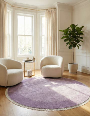 6' 6 x 6' 6 Hand Knotted Darya Wool Round Rug