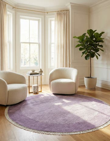 6' 6 x 6' 6 Hand Knotted Darya Wool Round Rug