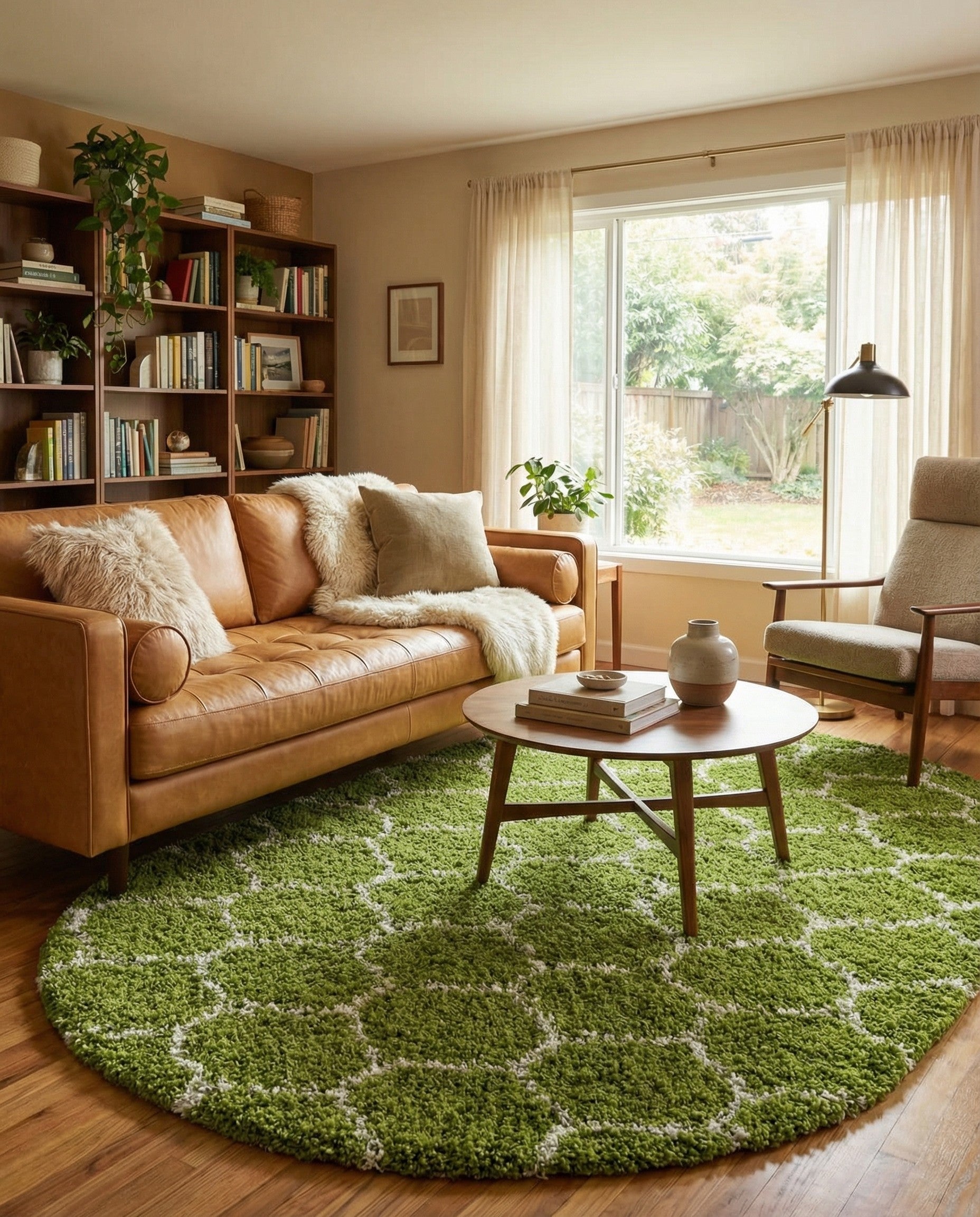  7' 10 x 10' Lattice Shag Oval Rug