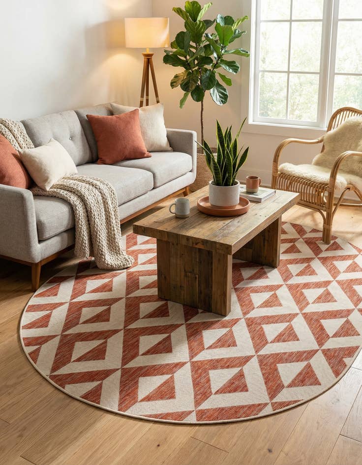 Detail image of 7' 10 x 10'  Washable Jill Zarin Napa Indoor / Outdoor Oval Rug