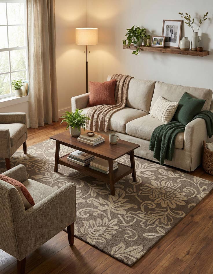 Detail image of 5' x 8' Agra Rug