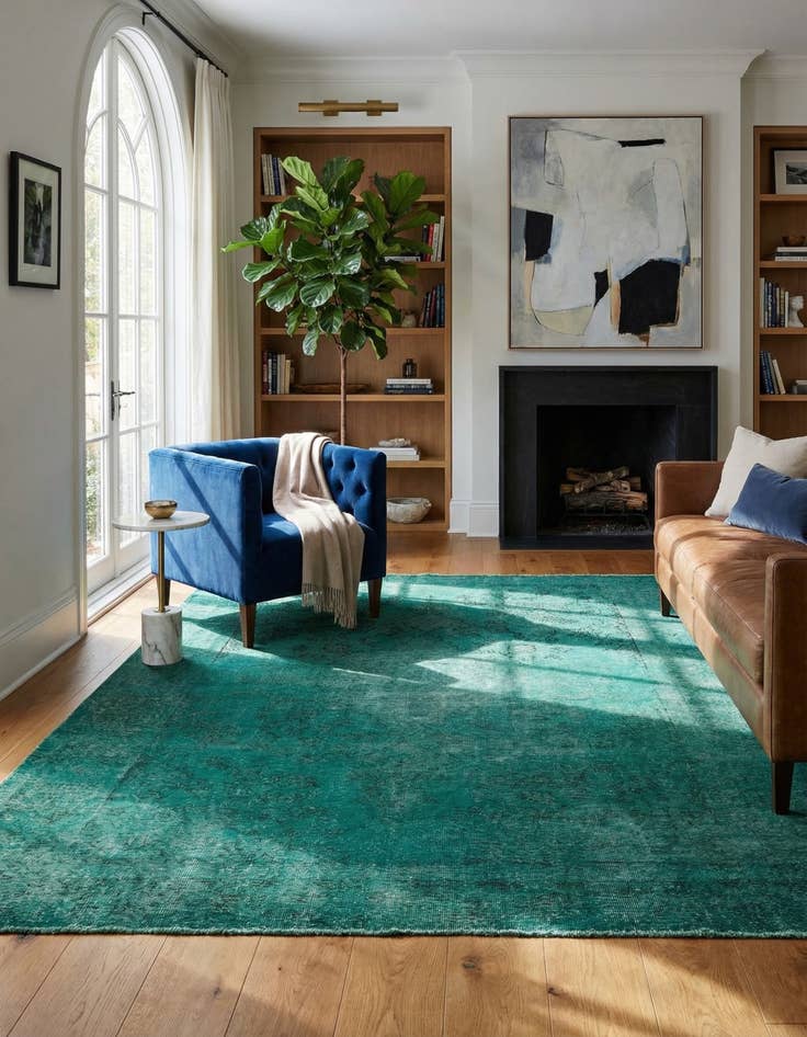 Detail image of 6' 6 x 8' 8  Hand Knotted Ultra Vintage Persian Wool Rug