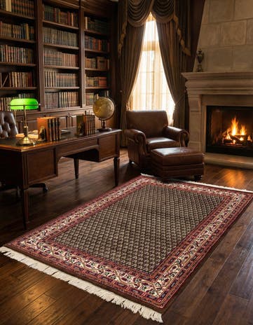 4' x 6' Hand Knotted Mir Wool Rug