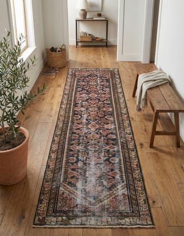 2' 10 x 9' 6 Hand Knotted Ultra Vintage Persian Wool Runner Rug