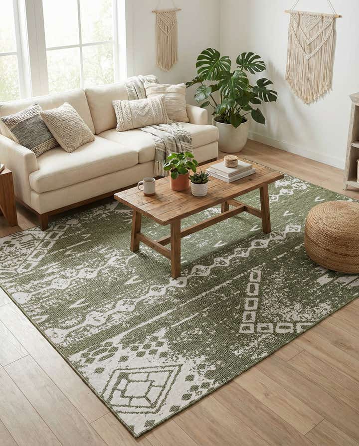7' x 10' Easy-Clean Bohemian Indoor / Outdoor Rug