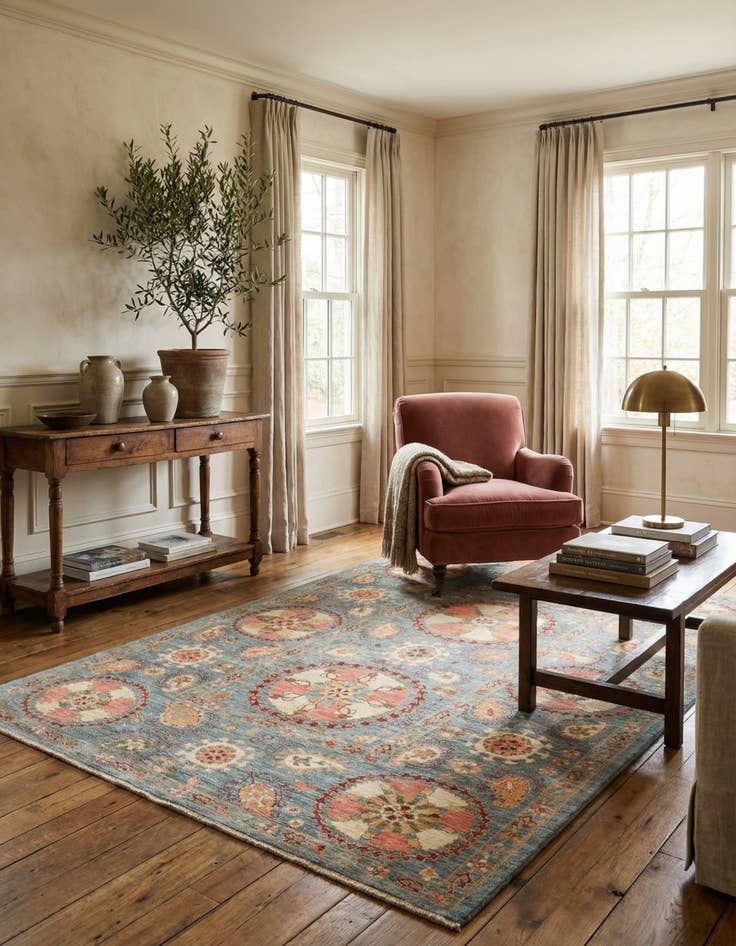 Detail image of 5' 7 x 7' 9  Hand Knotted Ariana Ziegler Oriental Rug