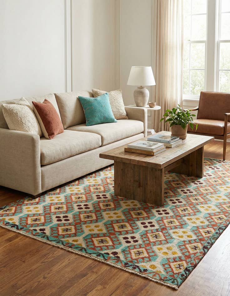 Detail image of 6' x 8' 3  Hand Knotted Darya Wool Rug