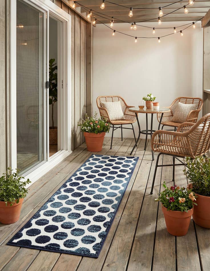 Detail image of  2' x 6'  Washable Sabrina Soto Indoor / Outdoor Runner Rug