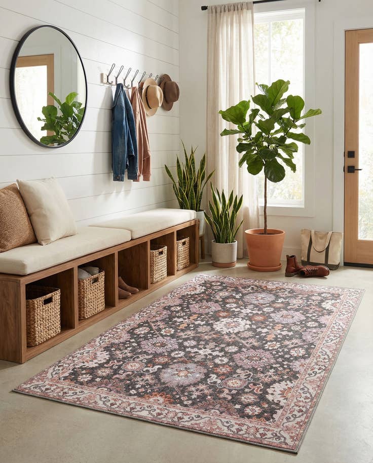 Detail image of 5' 1 x 8' Washable Timeless Rug