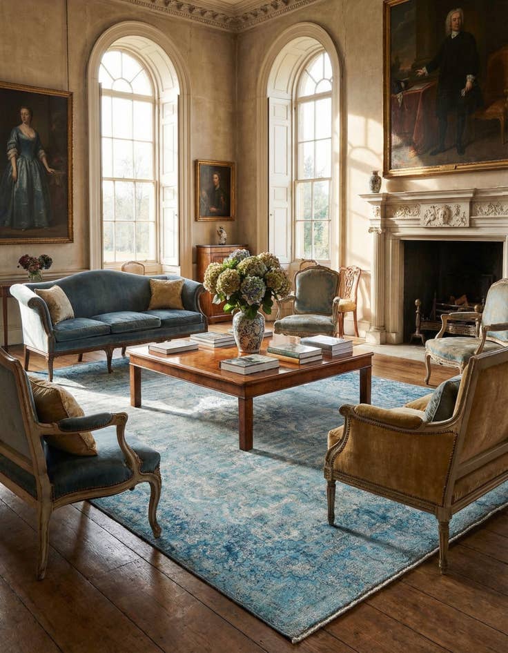 Detail image of 9' 9 x 13' 4 Vintage Royal Wool Rug