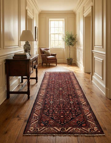3' 7 x 11' 1 Hamedan Wool Runner Rug