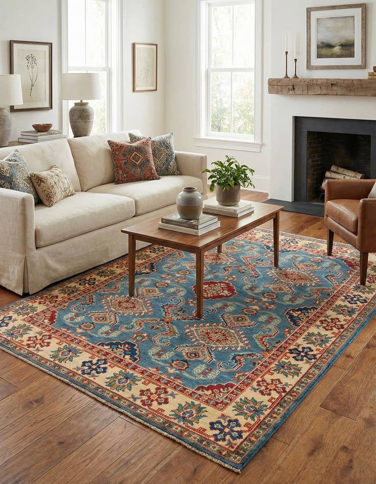 Detail image of 5' x 6' 9  Hand Knotted Kazak Rug