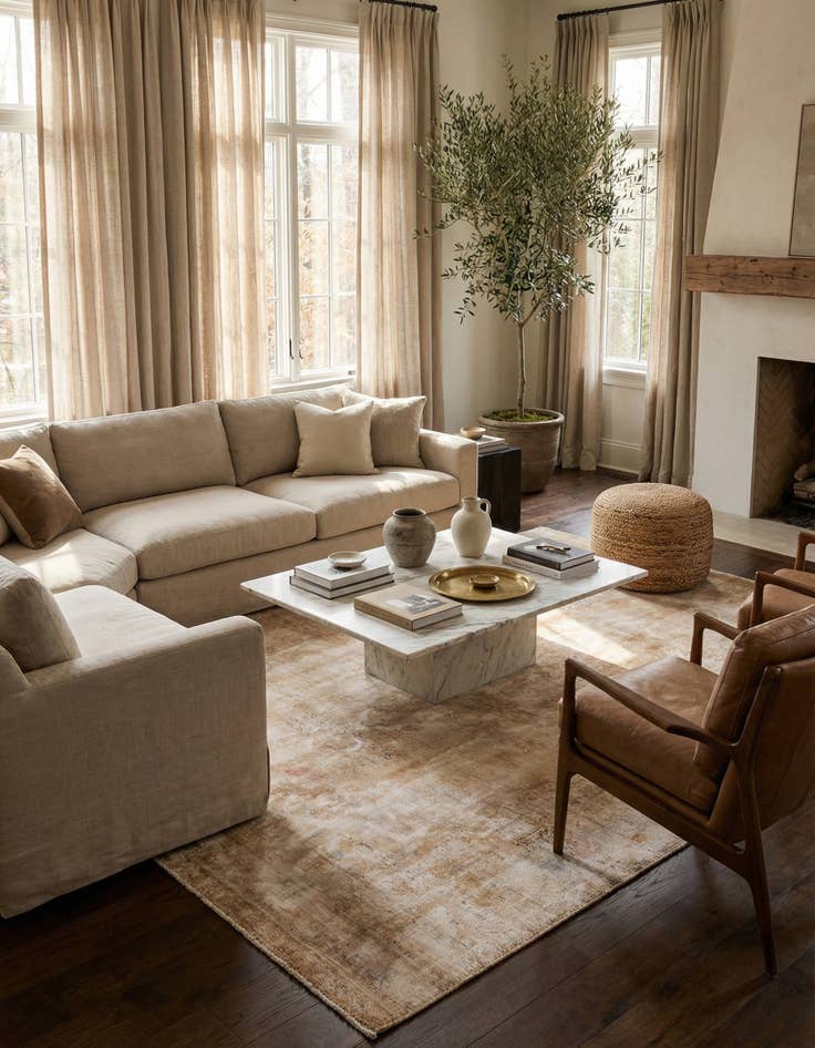 Detail image of 6' 5 x 9' 2  Hand Knotted Ultra Vintage Persian Wool Rug