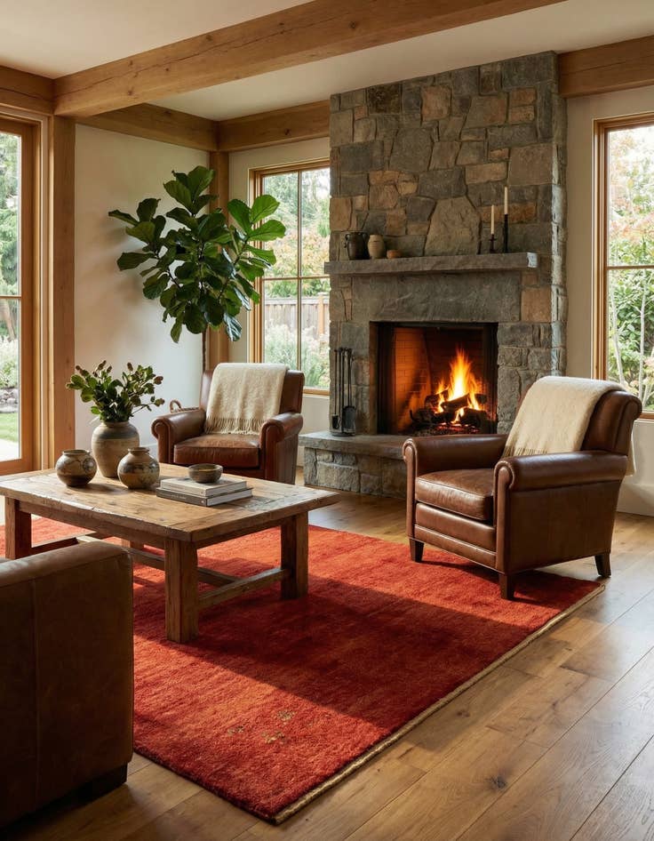 Detail image of 5' 1 x 6' 5 Gabbeh Shouli Wool Rug