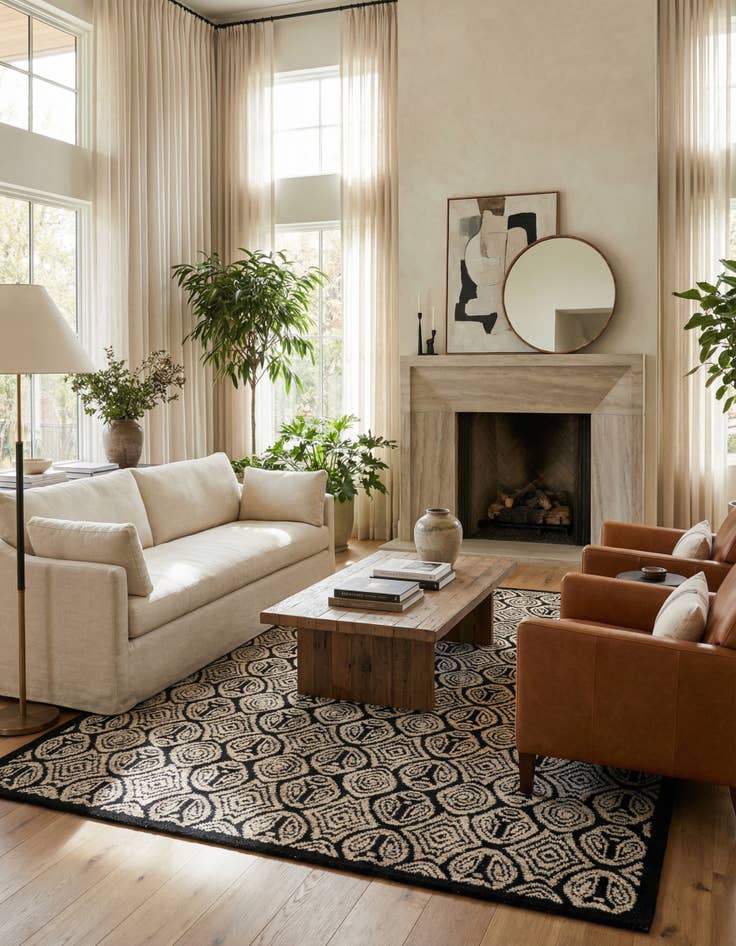 Detail image of  8' 2 x 10' 4  Hand Knotted Darya Wool Rug