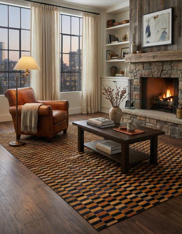 5' x 8' Cowhide - Patchwork Rug