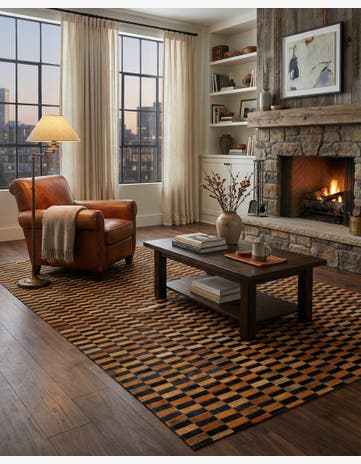 5' x 8' Cowhide - Patchwork Rug