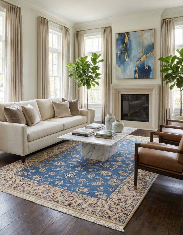 Detail image of 4' 5 x 6' 11 Nain Rug