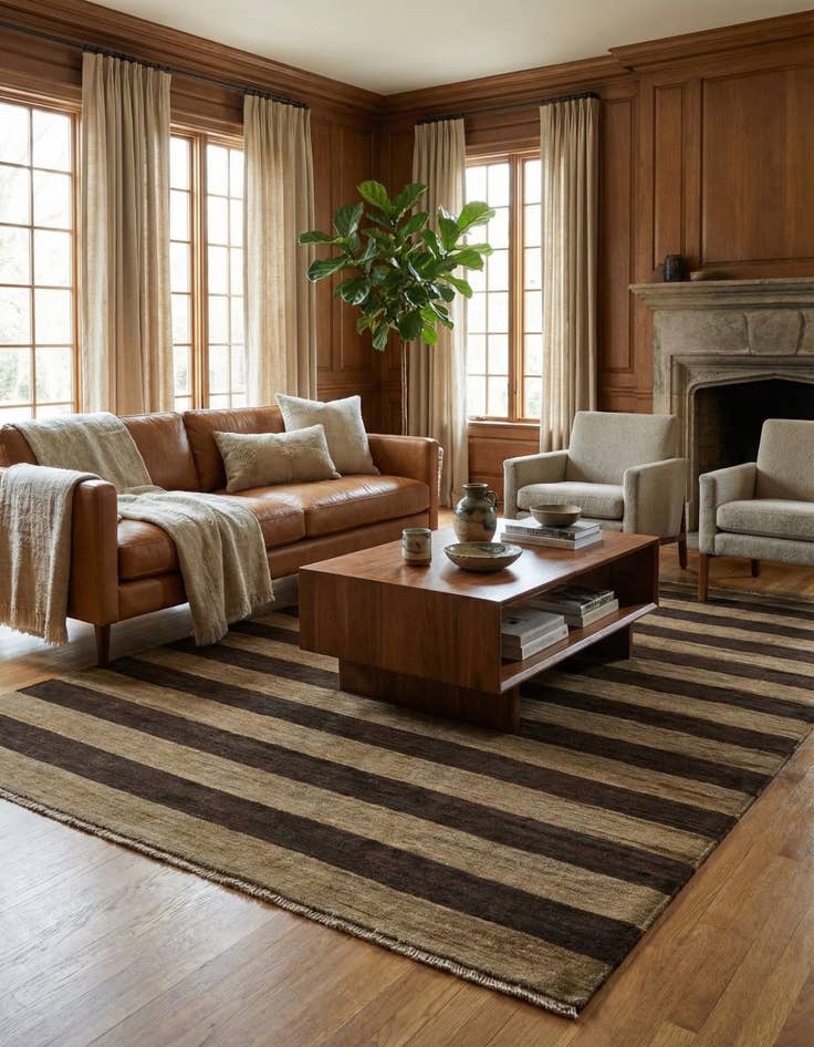 Detail image of 5' 6 x 7' 9  Hand Knotted Modern Ziegler Rug