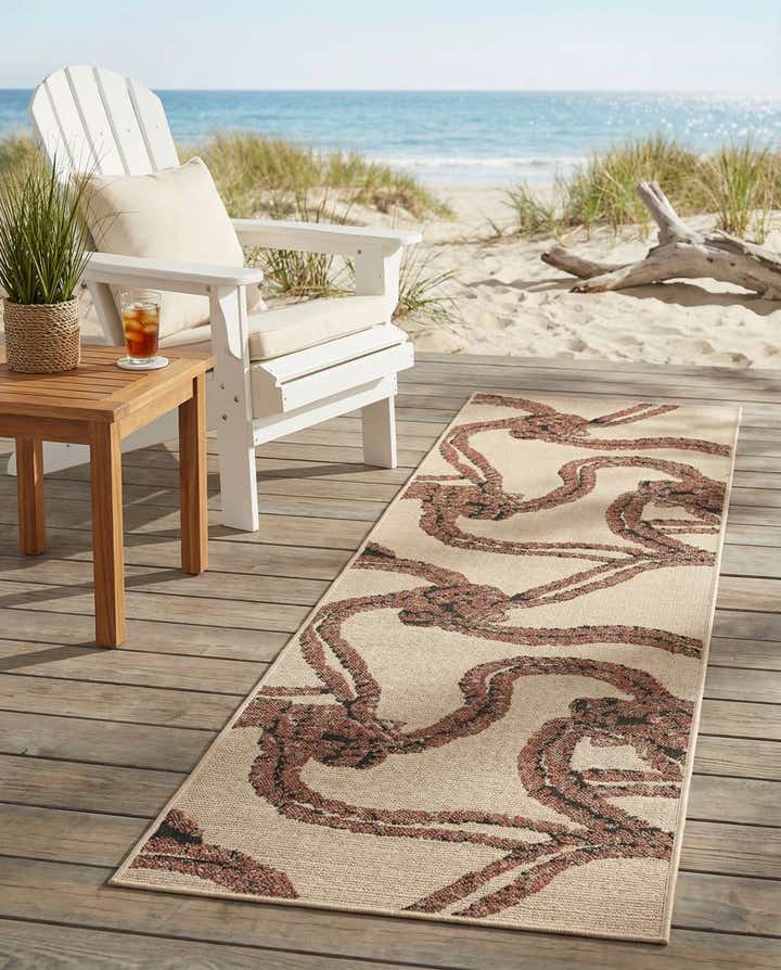 2' 7 x 10' Easy-Clean Coastal Indoor / Outdoor Runner Rug