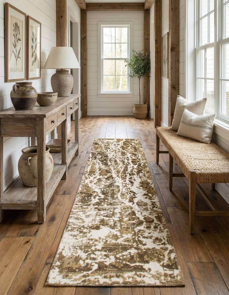 Detail image of 2' 4 x 8' 5  Hand Knotted Ultra Vintage Persian Wool Runner Rug