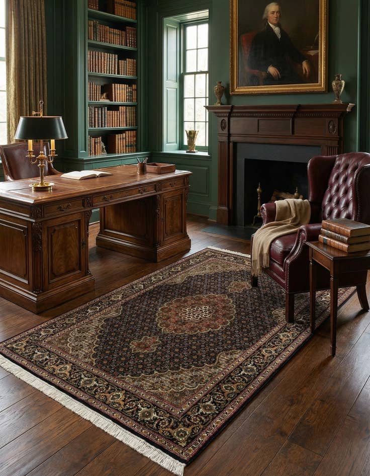 Detail image of 3' 5 x 5' 3 Tabriz Mahi Rug