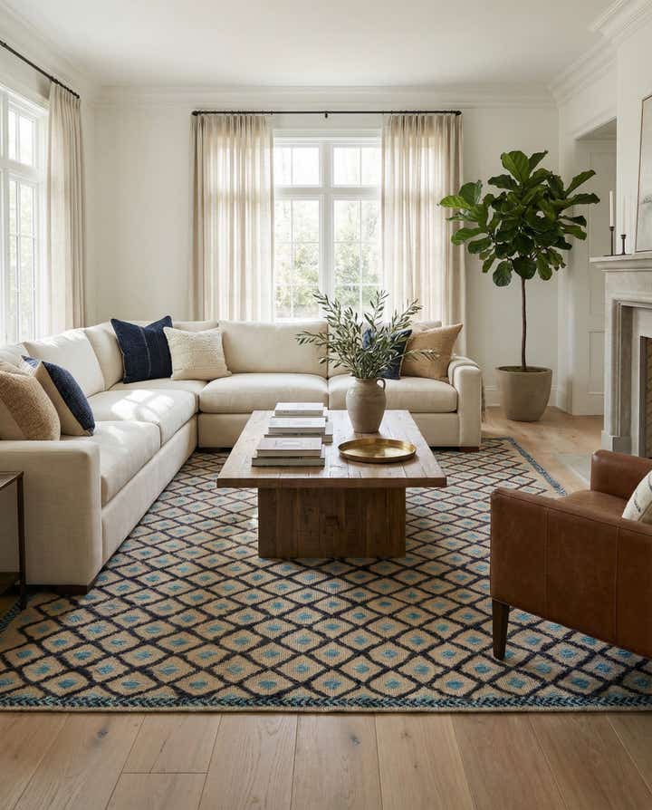 8' 1 x 10' 1 Hand Knotted Darya Wool Rug
