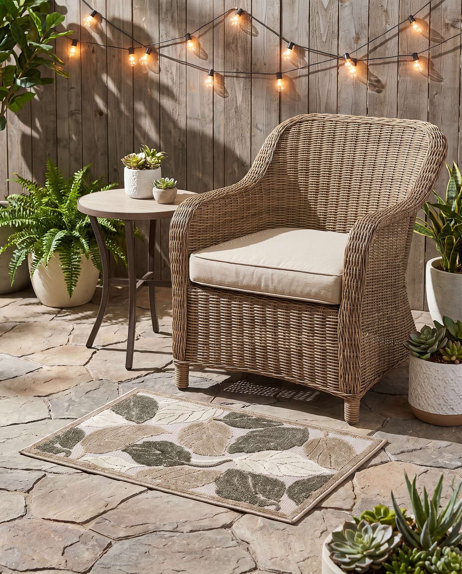 2' x 3' Easy-Clean Botanical Indoor / Outdoor Rug
