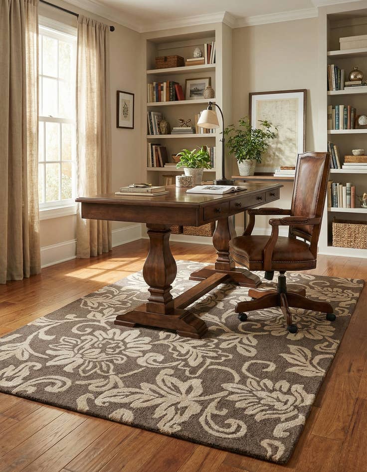 Detail image of 5' x 8' Agra Wool Rug