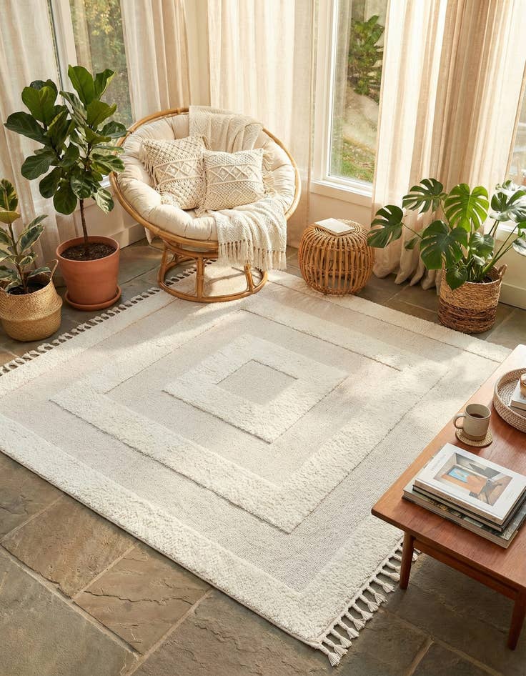 Detail image of  7' 10 x 7' 10 Boho Square Rug