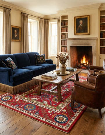 6' 8 x 9' 9 Hand Knotted Kazak Rug