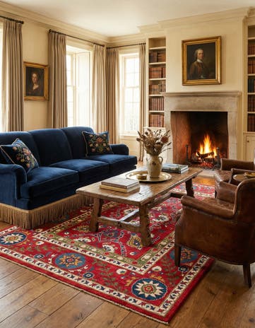 6' 8 x 9' 9 Hand Knotted Kazak Rug