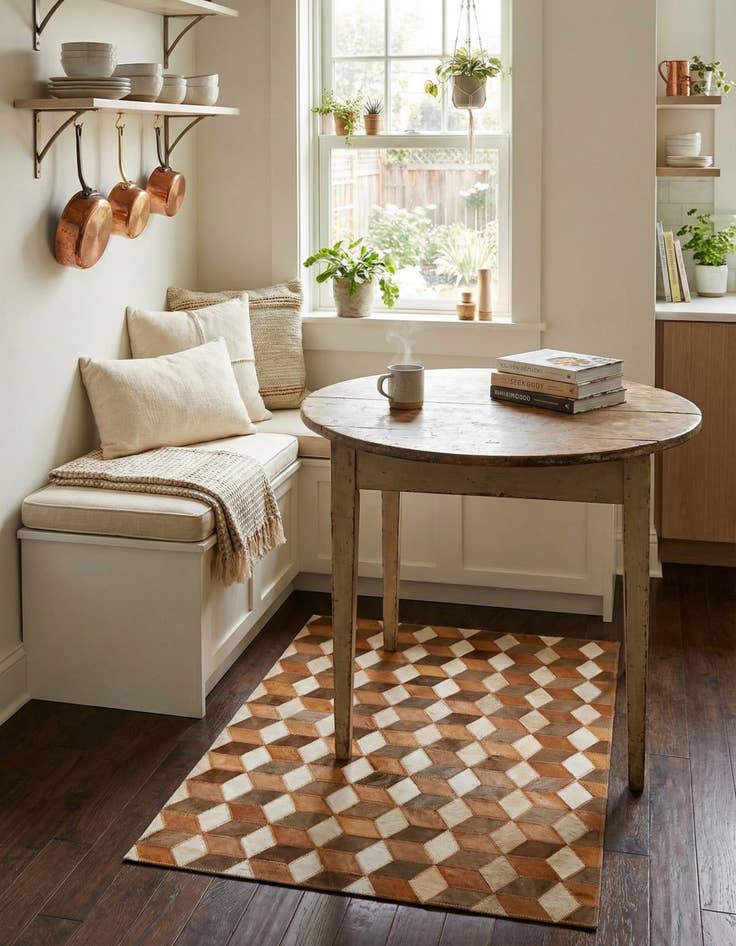 Detail image of  2' x 3' Cowhide Leather Rug