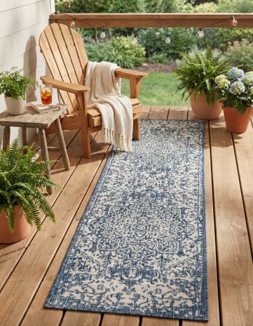 2' x 8' Easy-Clean Jill Zarin Dubai Indoor / Outdoor Runner Rug