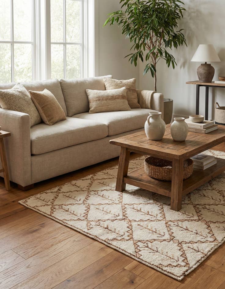 Detail image of  2' 7 x 4' 5  Hand Knotted Darya Wool Rug