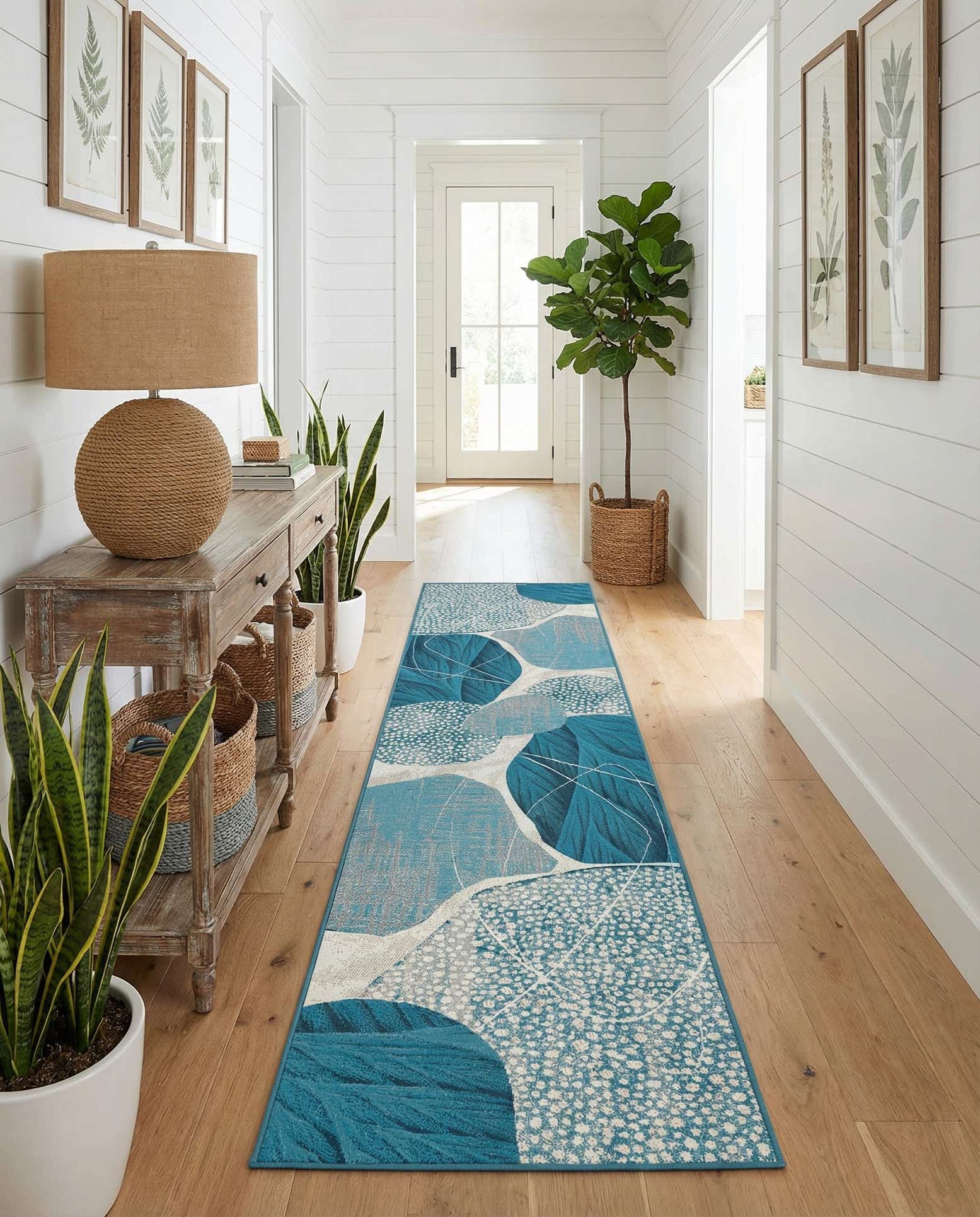 2' 7 x 12' Easy-Clean Modern Indoor / Outdoor Runner Rug