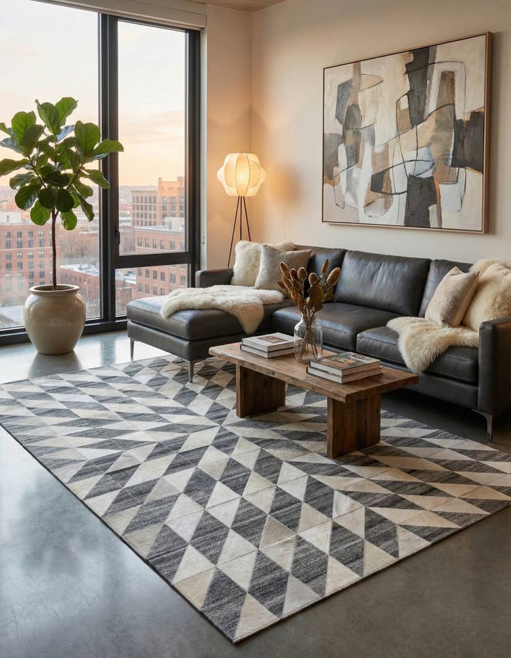 Detail image of 5' x 7' 10 Cowhide Rug