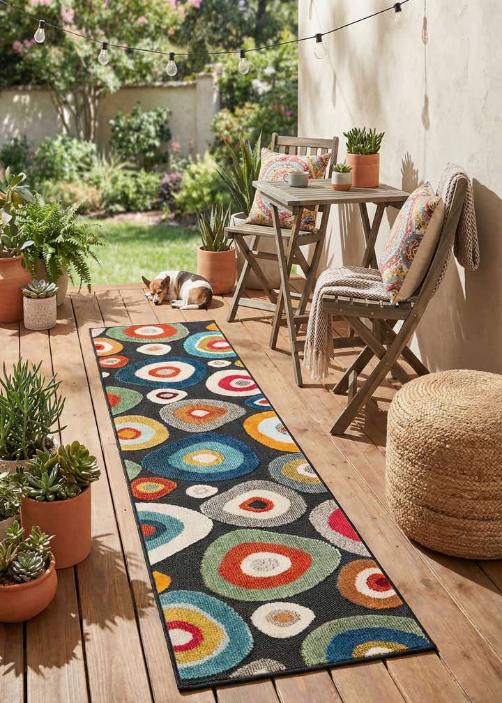 2' x 8' Easy-Clean Casablanca Indoor / Outdoor Runner Rug