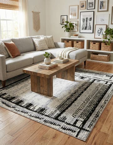 Black and White Tagine Rug