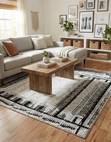 Black and White Tagine Rug