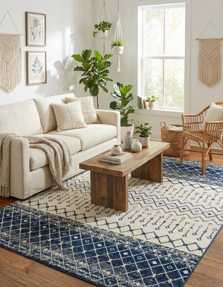 Detail image of  10' x 13' Moroccan Trellis Rug