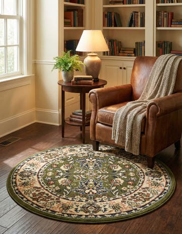 Green Yasmin Round Rug