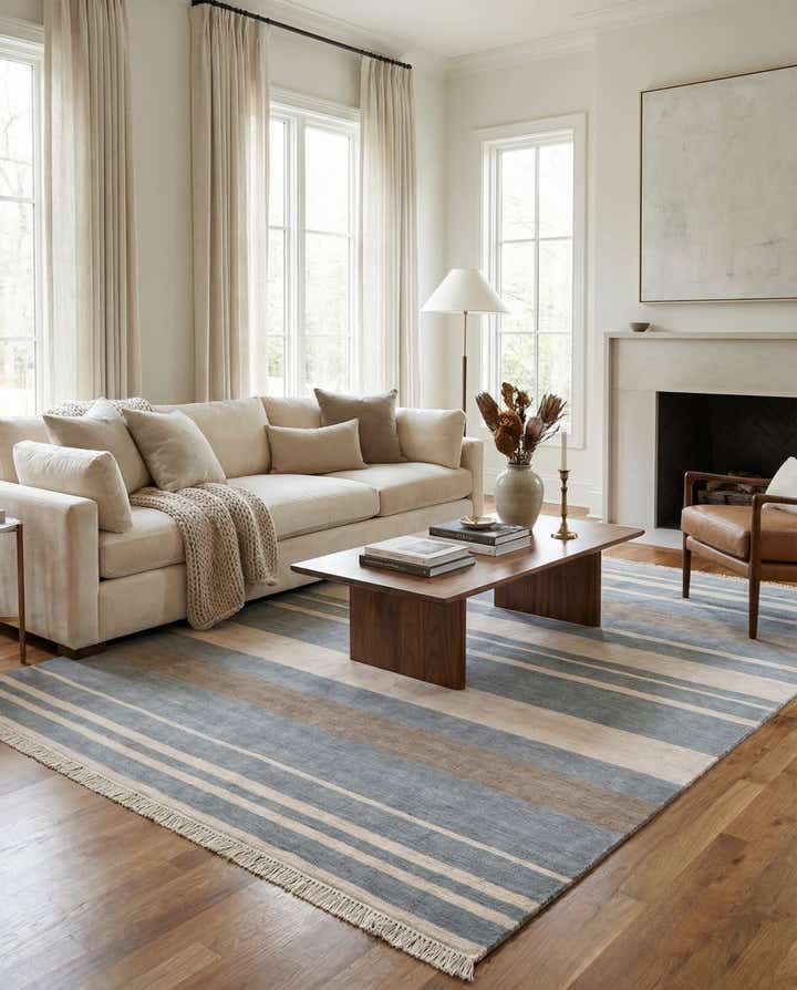 4' 9 x 6' 8 Hand Knotted Darya Wool Rug