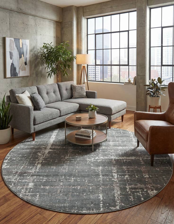 Detail image of 8' x 8' Uptown Lexington Avenue Round Rug