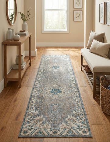 Gray Viola Runner Rug