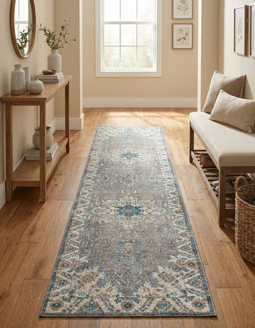 Gray Viola Runner Rug