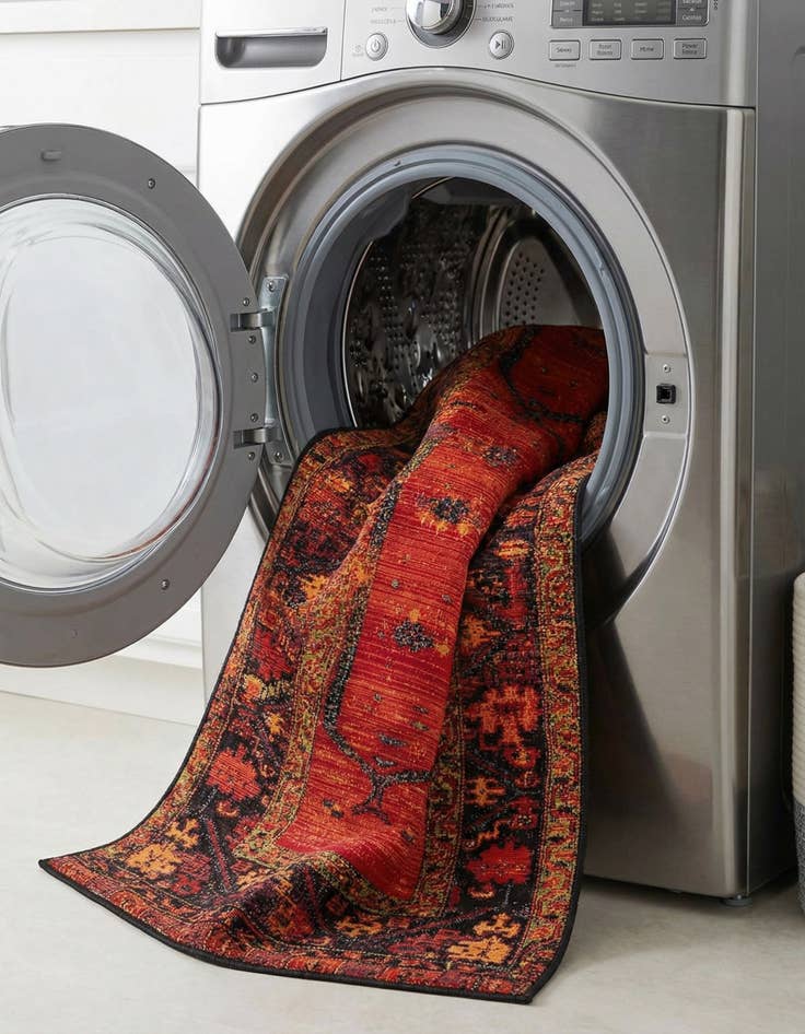 Detail image of 2' 7 x 11'  Washable Tribal Indoor / Outdoor Runner Rug